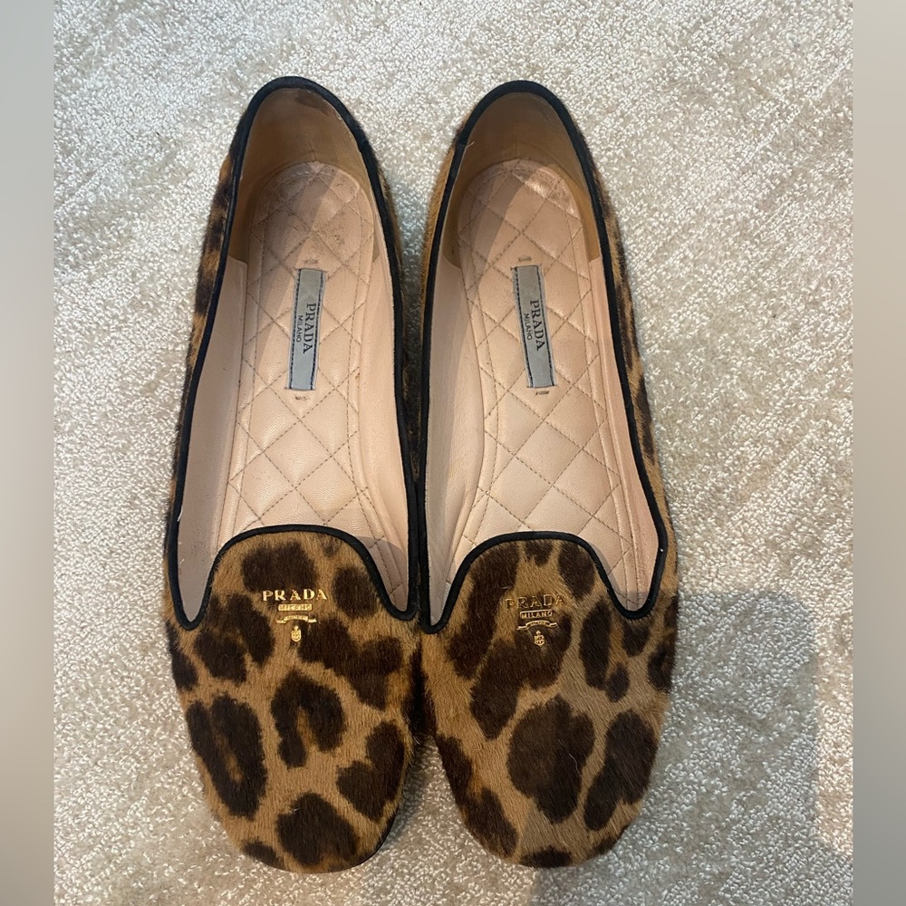 AUTHENTIC Prada Animal Print Loafers